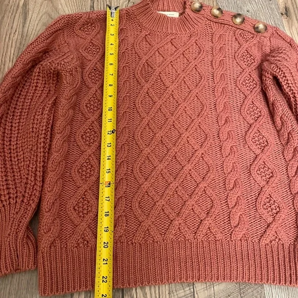 NWT Sezane James Jumper Sweater Knitted in Rosewood Merino Wool - Size Small - Picture 3 of 7
